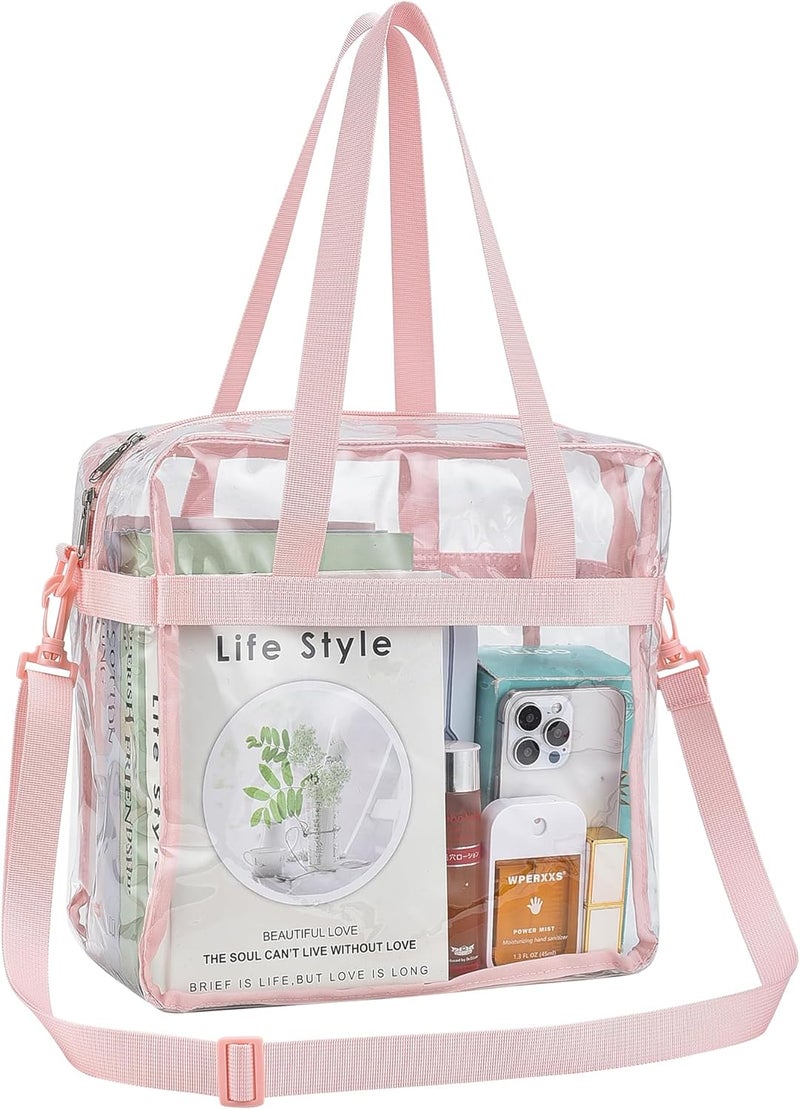 USPECLARE Clear Tote Bag for Stadium Events, 12x6x12 Transparent Stadium Bag for Work, Sports Games,Gym，Concerts - Image 4